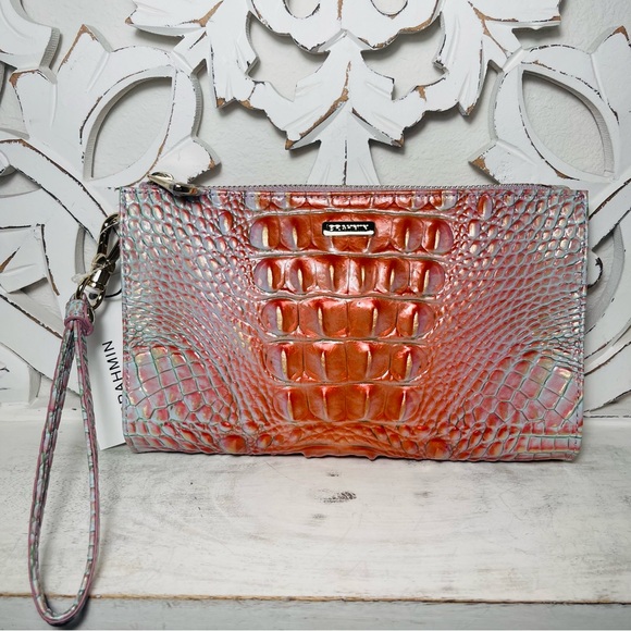 Brahmin Daisy Clutch Wristlet Flirty Ombre Melbourne Leather